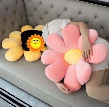 360Home Große Daisy Gänseblümchen Design Blume Weiche Kissen Waschba